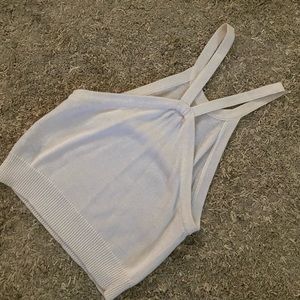 Off-white Aerie halter sweater crop top